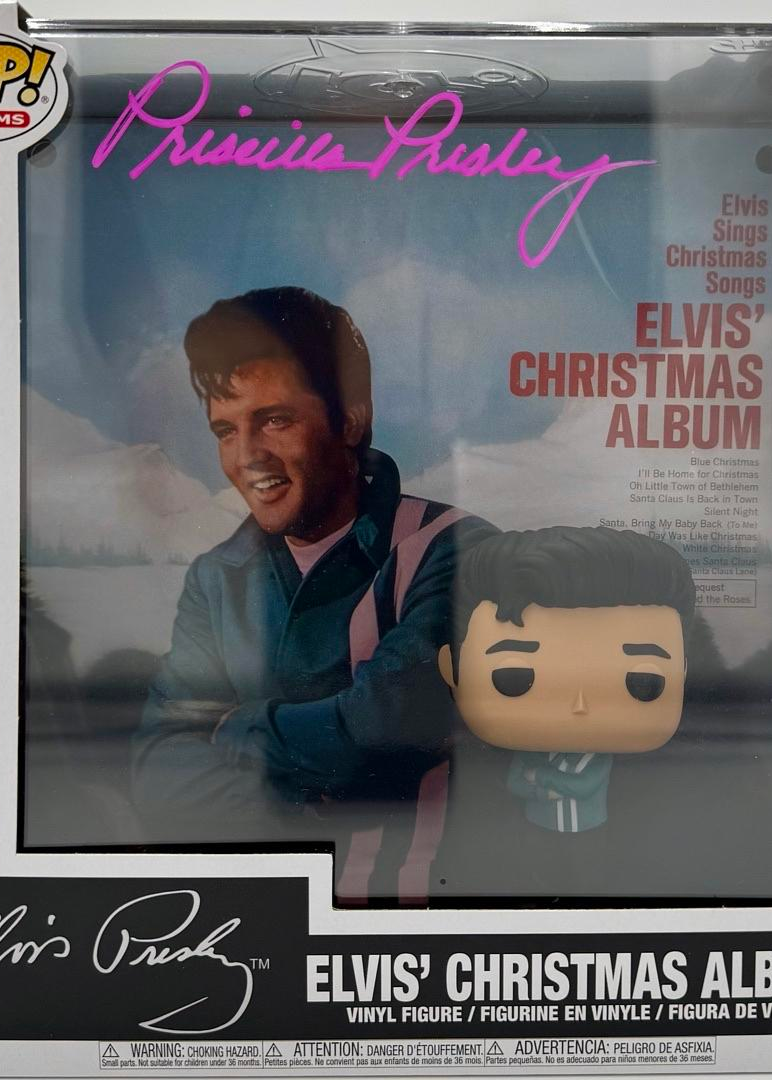 Priscilla Presley Signed Funko Pop #57 Elvis' Christmas Album (Elvis Presley) - JSA COA